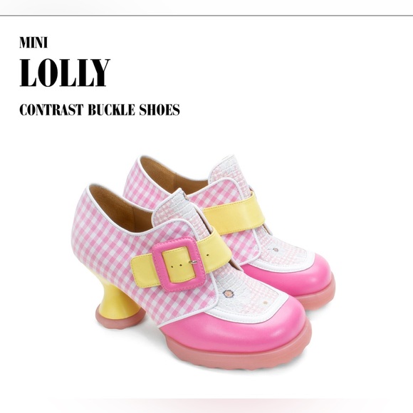 NIB John Fluevog Mini Lilly Contrast Buckle Shoes in Size 8 - Picture 1 of 15